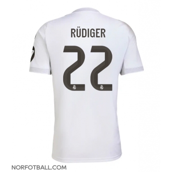 Billige Fotballdrakt Real Madrid Antonio Rudiger #22 Replika Hjemmedrakt 2025-26 Kortermet